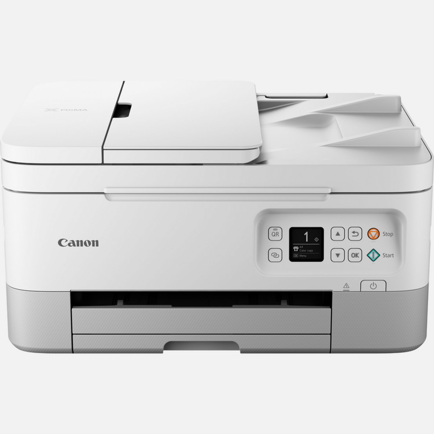 Imprimante photo jet d'encre couleur 3-en-1 sans fil Canon PIXMA TS7451i, blanche