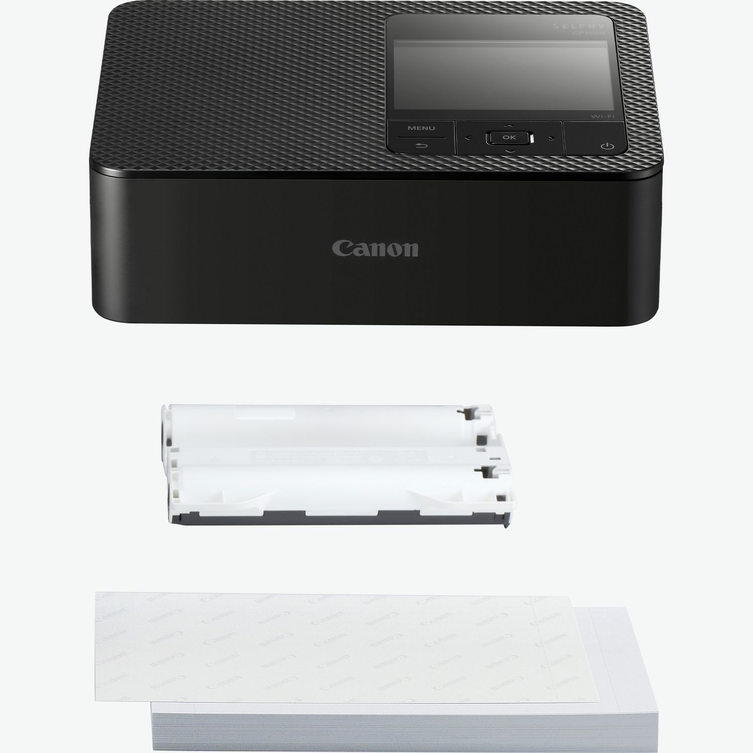 Canon SELPHY CP1500 Compact Photo Printer (Black) Bundle with