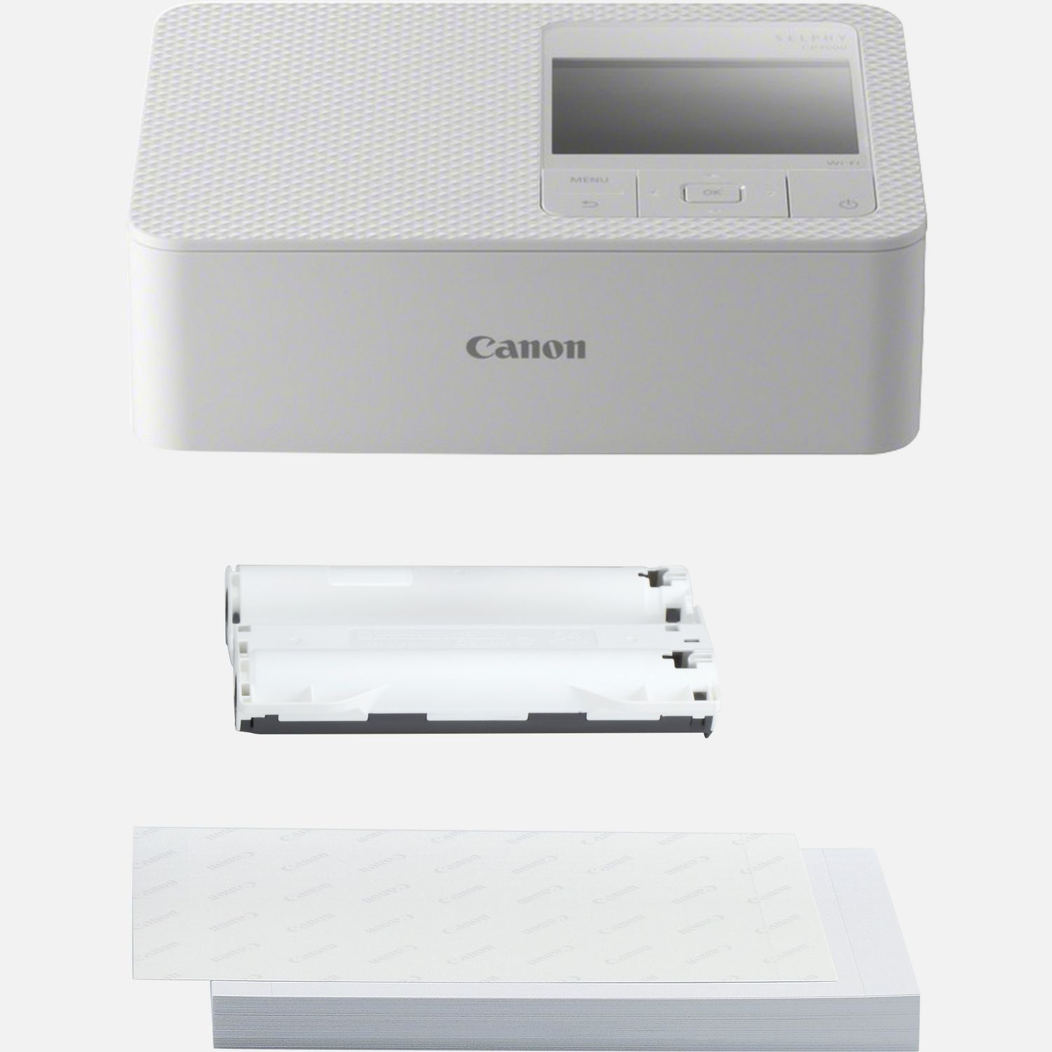 Kit imprimante photo portable Canon SELPHY CP1500, blanche + 54 feuilles de papier photo