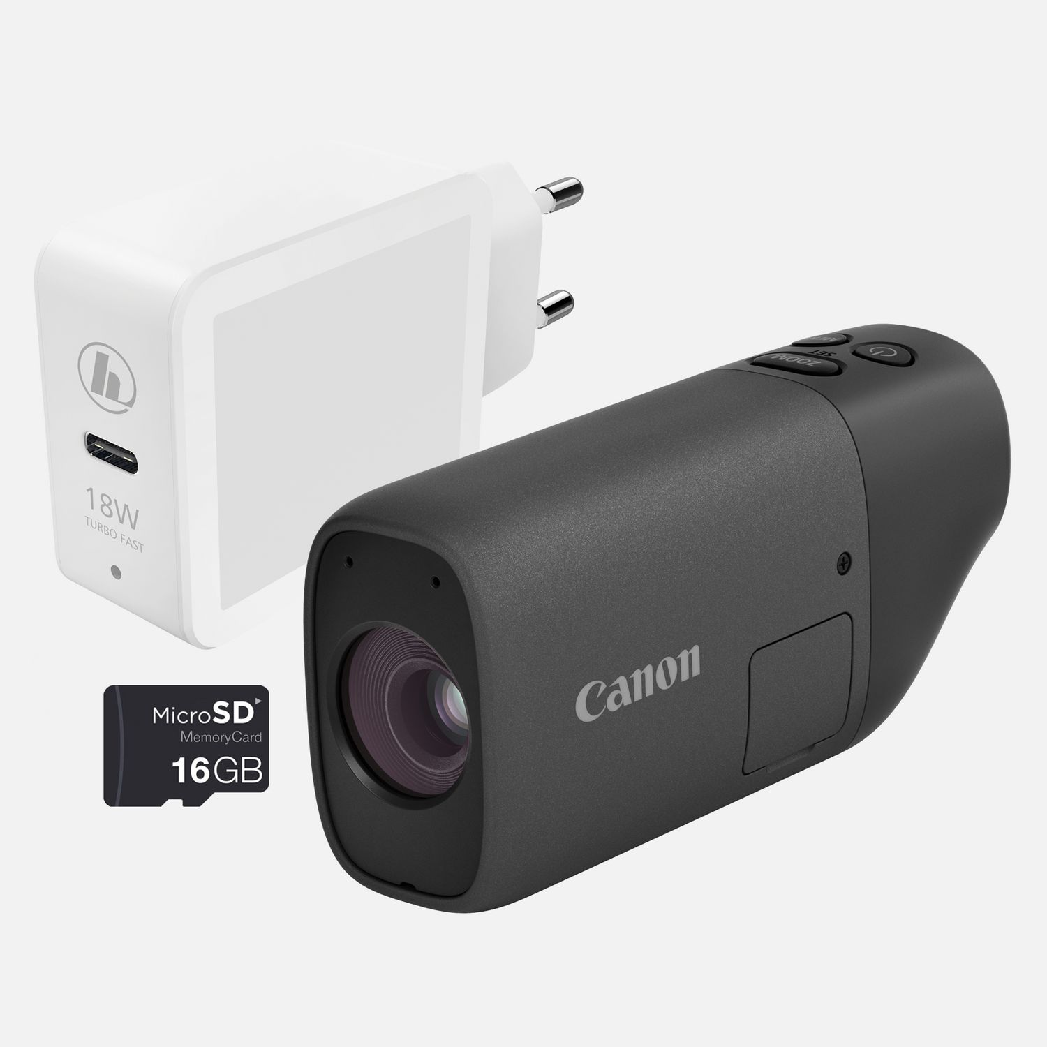 Canon Powershot Zoom Fotocamera Compatta Stile Monocolo Teleobiettivo Nero