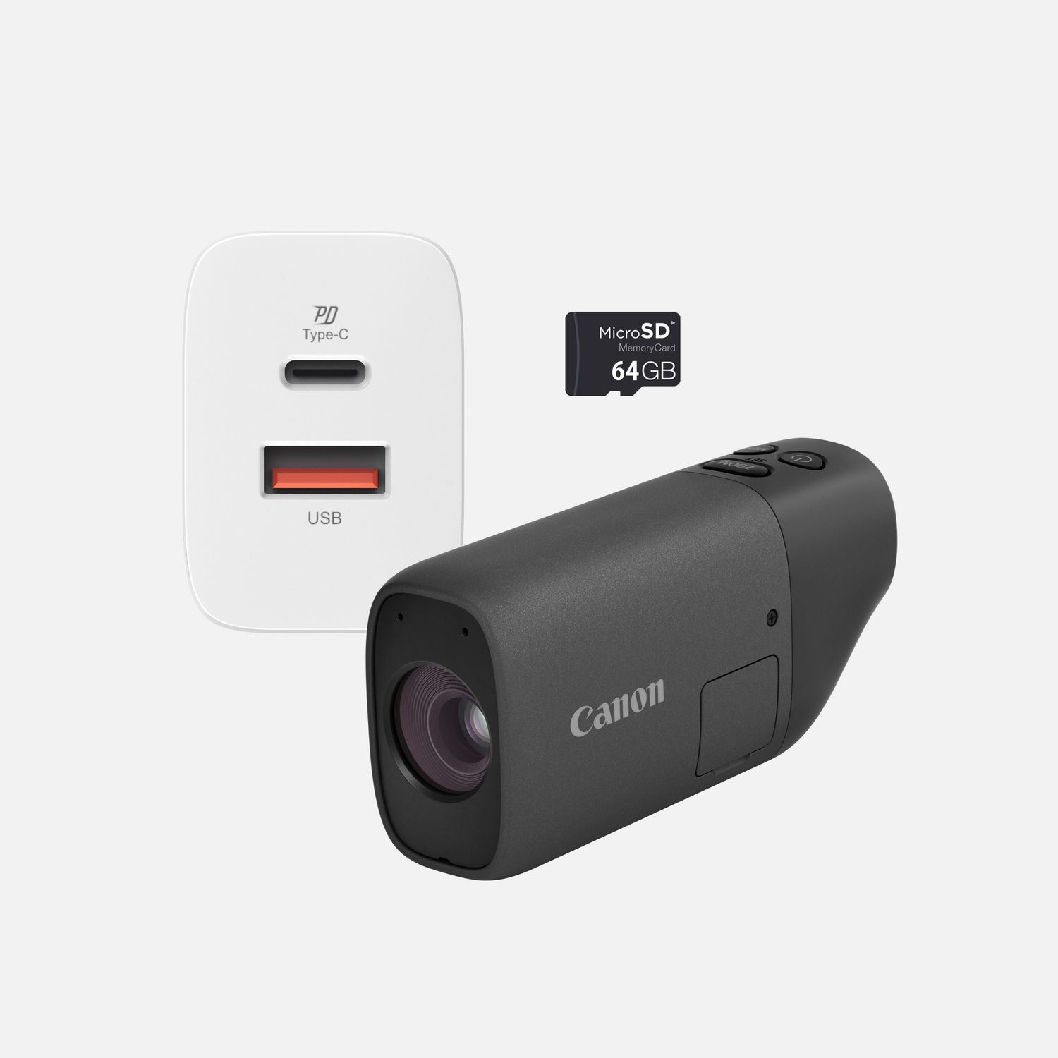 Canon PowerShot ZOOM, appareil photo compact monoculaire à téléobjectif, kit essentiel, noir - Appar