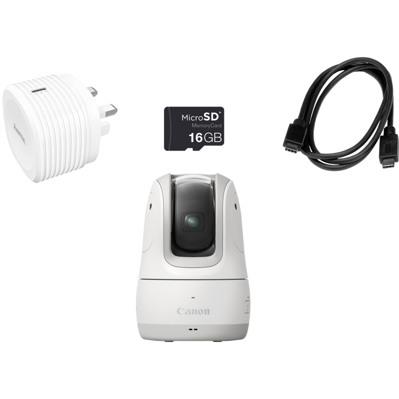 Canon PowerShot PX Compact Concept Camera Essential Kit, White Product what's in the box