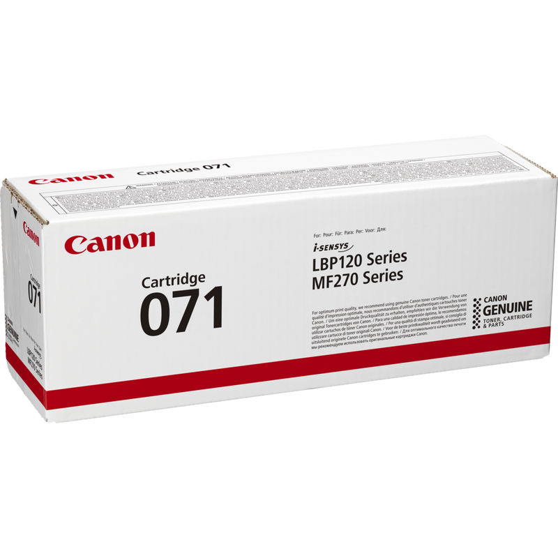 Canon 071-tonerkassett, sort Produkt Sett fra venstre