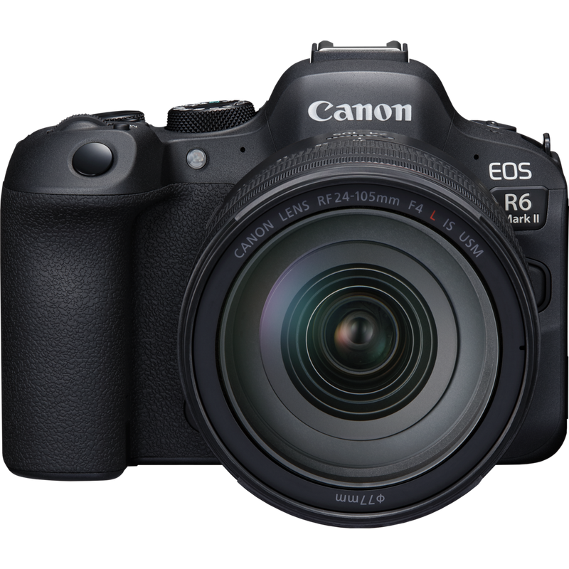 Canon EOS R6 Mark II Mirrorless Camera and RF 24-105mm F4L IS USM Lens Product Front View