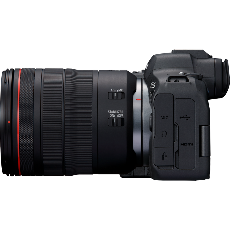 Canon EOS R6 Mark II Mirrorless Camera and RF 24-105mm F4L IS USM Lens Product Left View