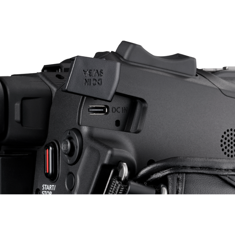 Vue latérale avec port DC