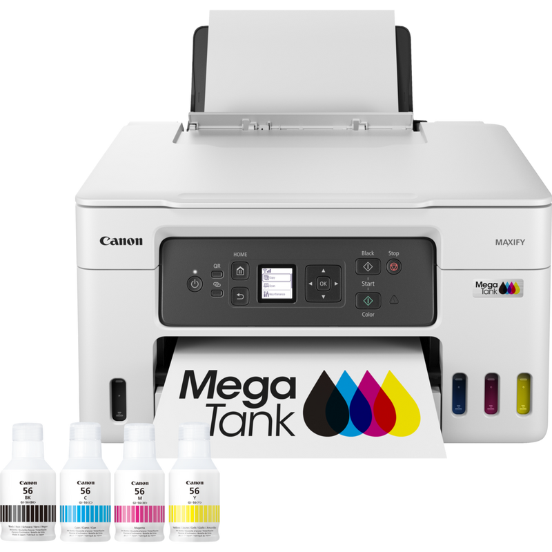 Canon MAXIFY GX3050 Wireless 3-in-1 Refillable MegaTank Inkjet Printer Product Front View