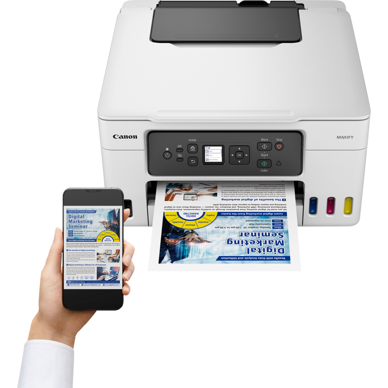 Canon MAXIFY GX3040 Wireless 3-in-1 Refillable MegaTank Inkjet Printer Print by Phone