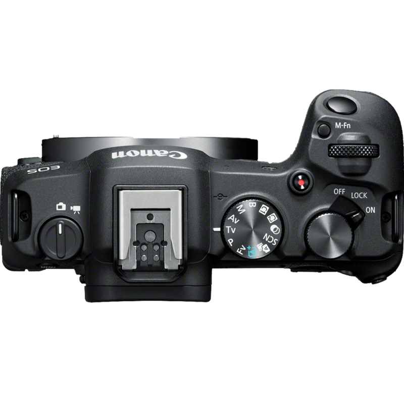 Canon EOS R8 Mirrorless Camera and RF 24-50mm F4.5-6.3 IS STM Lens Product Top View