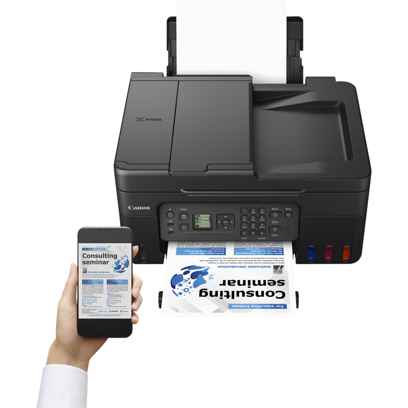 Canon PIXMA G4570: impresora multifunción inalámbrica MegaTank de inyección de tinta color con depósitos de tinta rellenables Impresión desde el teléfono
