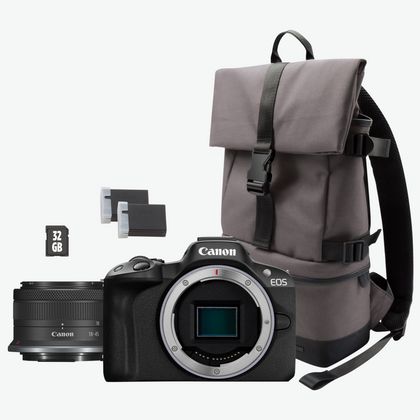 Buy Canon EOS M50 Mark II Mirrorless Camera Black EF M 15 45mm IS STM Lens Backpack SD Card Spare Battery in Discontinued Canon Danmark Store