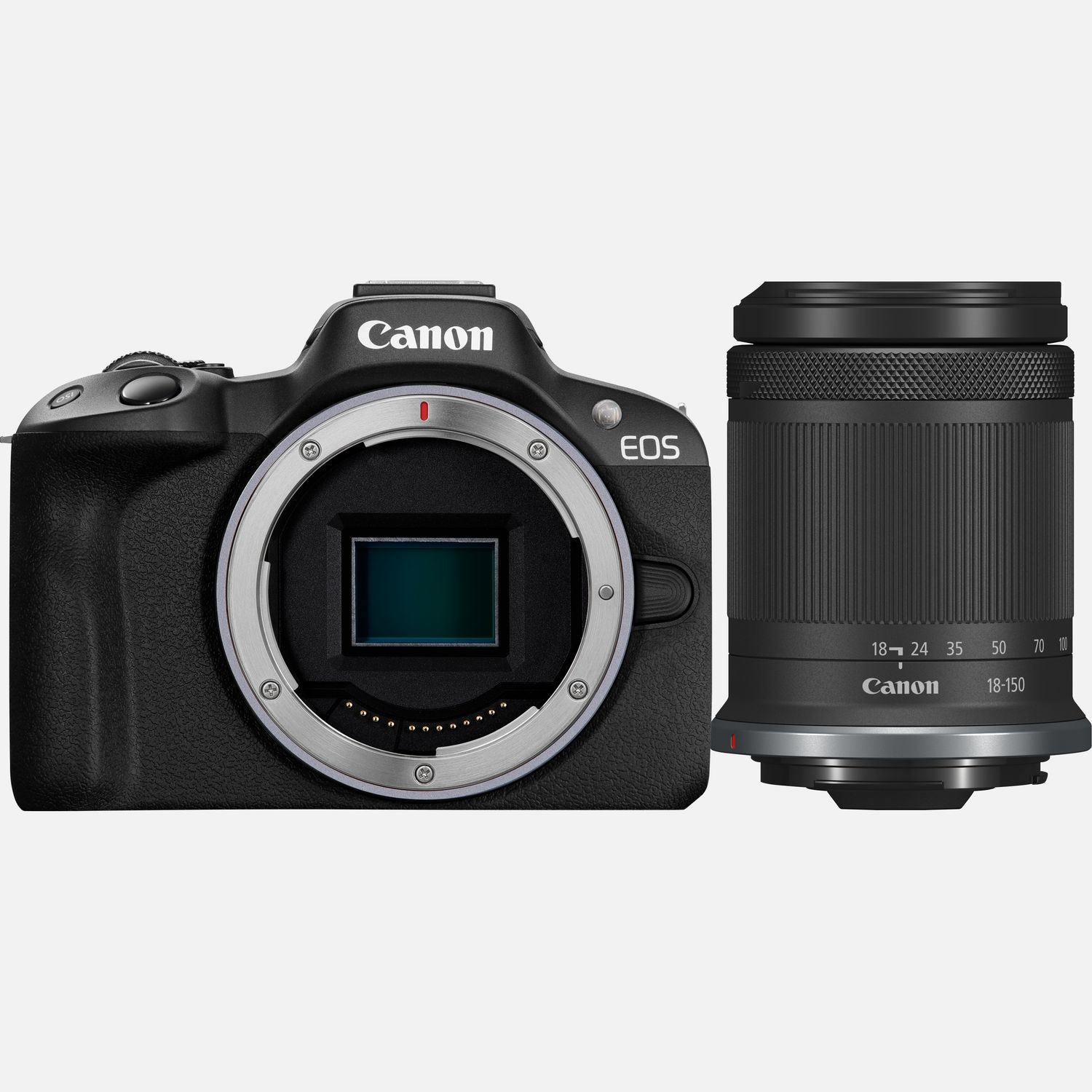 Image of Fotocamera mirrorless Canon EOS R50, Nero + obiettivo RF-S 18-150mm F3.5.-6.3 IS STM