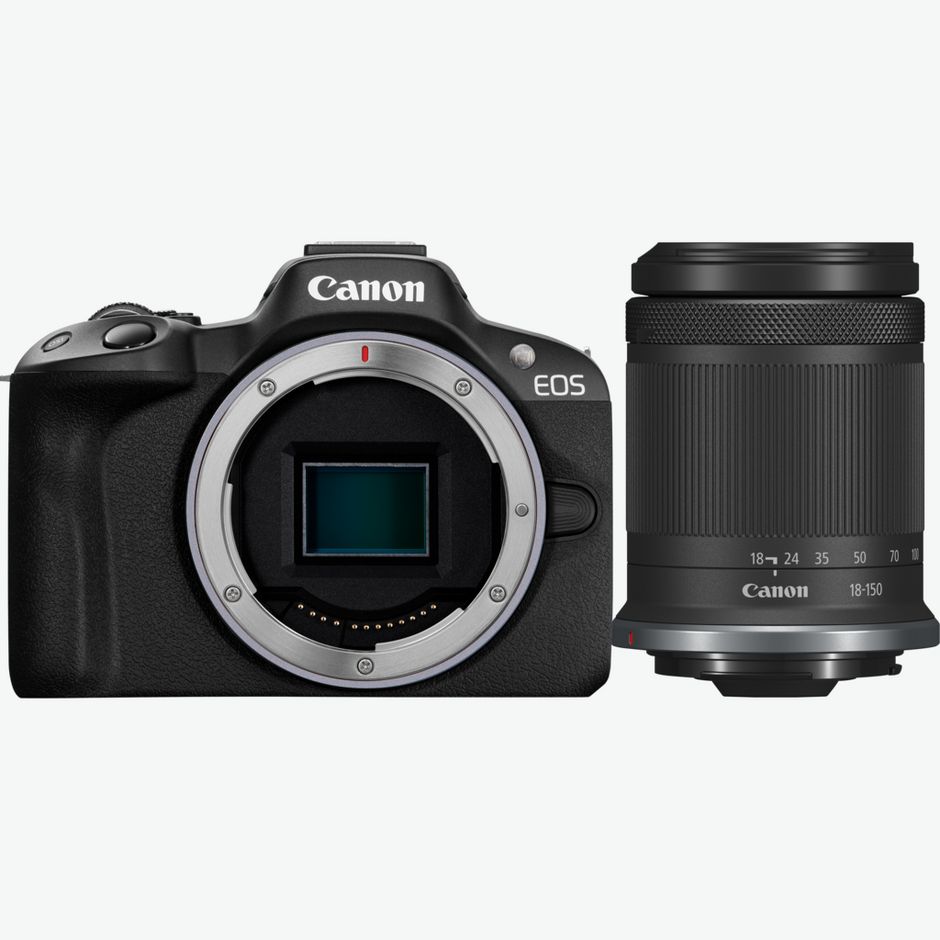 Acquistare Fotocamera mirrorless Canon EOS R50, Nero + obiettivo RF-S 18-150mm F3.5.-6.3 IS STM — Canon Italia Store Acquistare Fotocamera mirrorless Canon EOS R50, Nero + obiettivo RF-S 18-150mm F3.5.-6.3 IS STM — Canon Italia Store