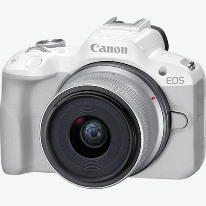Comprar Cámara mirrorless Canon EOS R50 en negro + objetivo RF-S 18-45mm  F4.5-6.3 IS STM en Cámaras con Wi-Fi — Tienda Canon Espana
