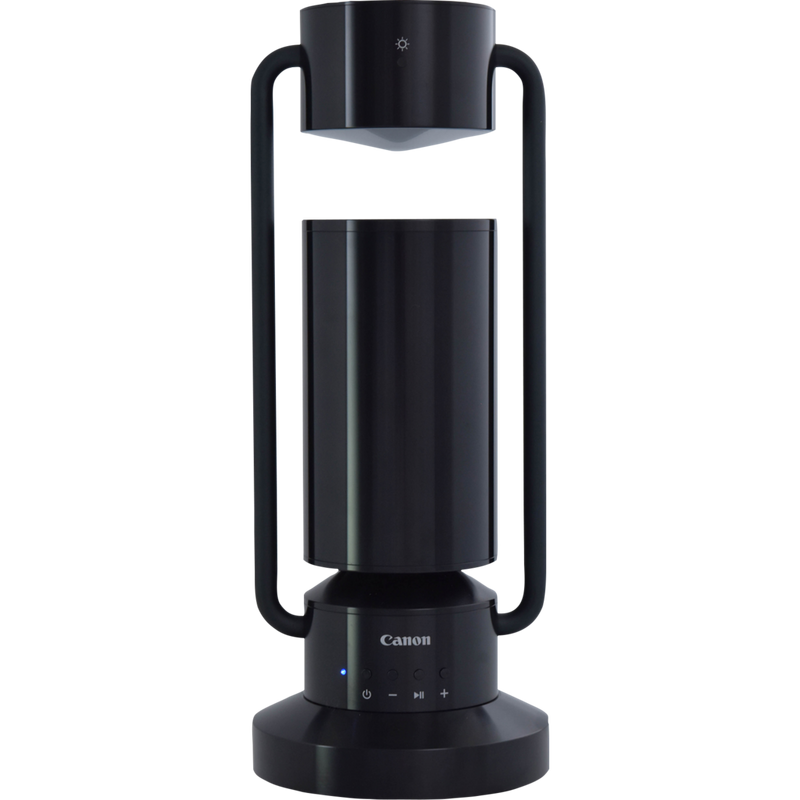 Lámpara Bluetooth inalámbrica de aluminio Canon Luz & Altavoz ML-A - negro Vista frontal del producto