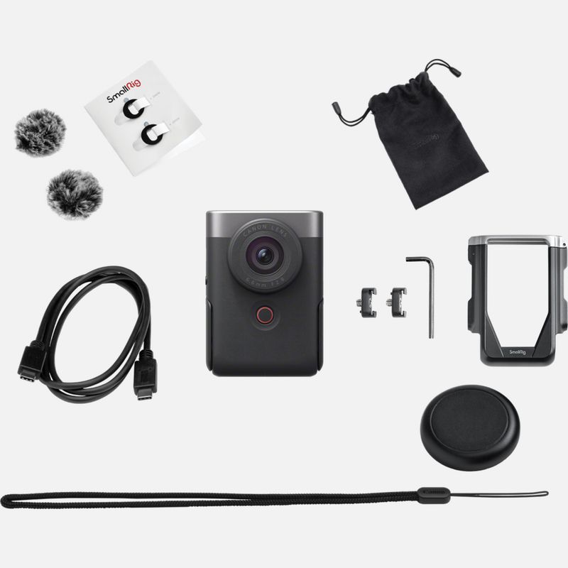 Canon PowerShot V10 Advanced Vlogging Kit, Silver