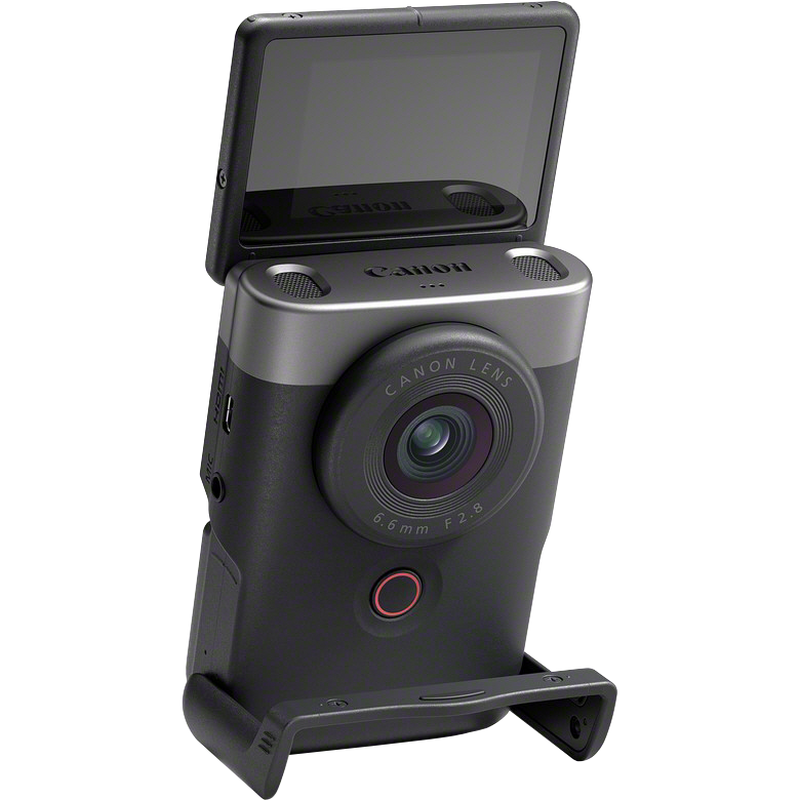 Front top right slant view with built-in stand and screen