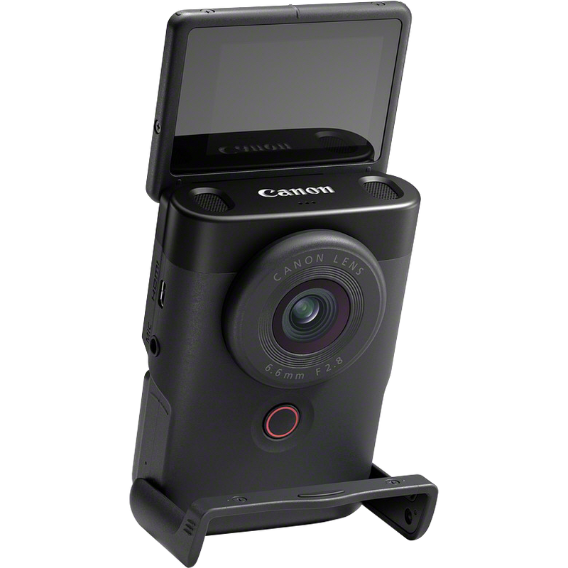 Front top right slant view with built-in stand and screen