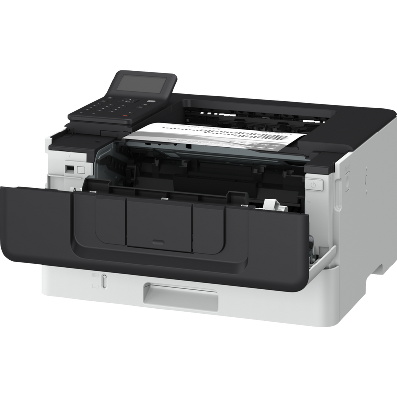 Front slant left view with paper feeder open