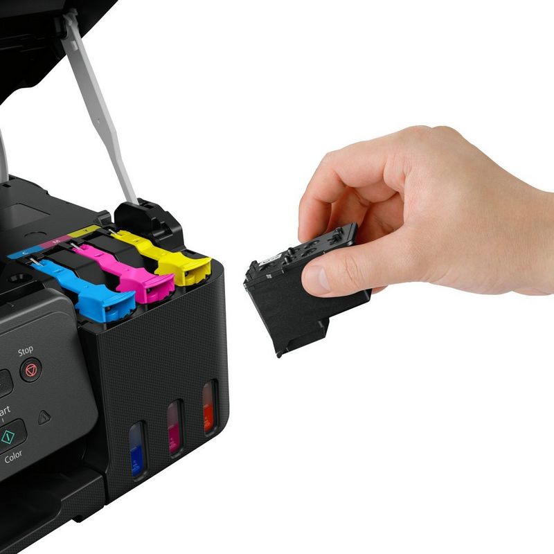 Canon PIXMA G3430 Wireless Colour 3-in-1 Refillable MegaTank Printer user installing the print head