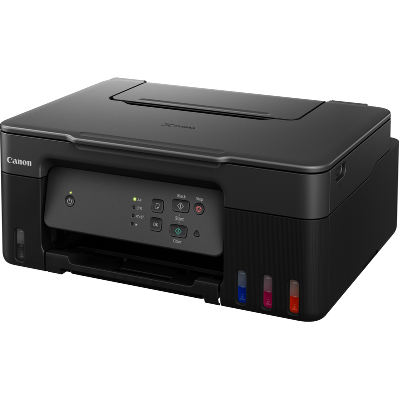 Canon PIXMA G2430 Colour 3-in-1 Refillable MegaTank Printer Product Front angled view