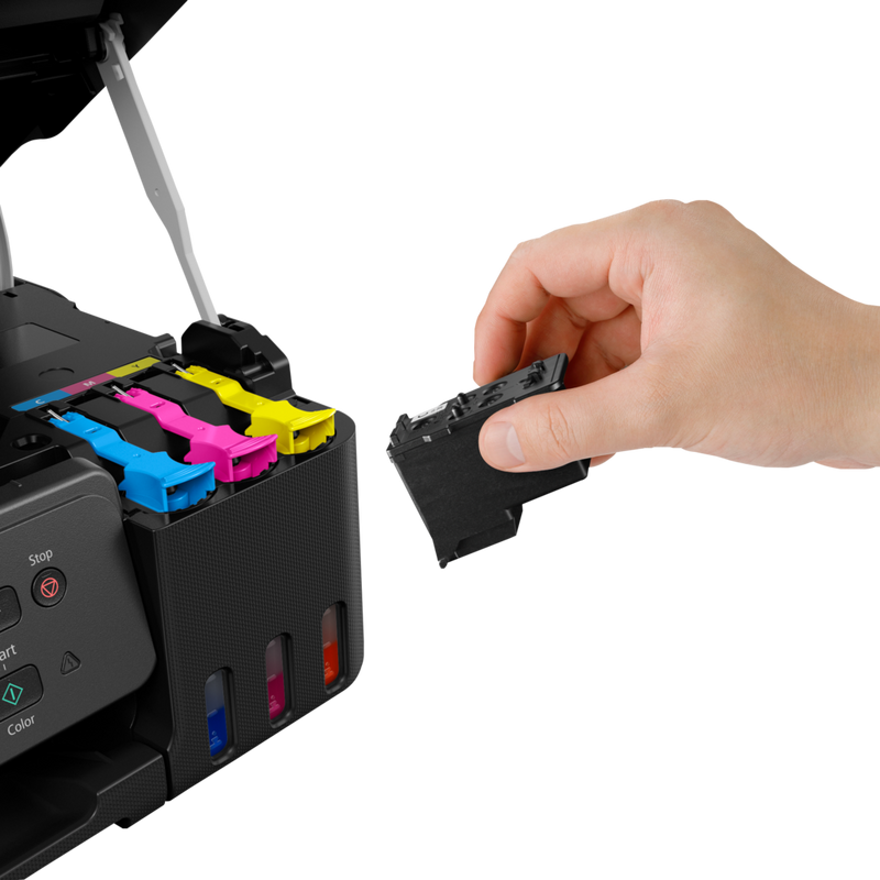 Canon PIXMA G2430 Colour 3-in-1 Refillable MegaTank Printer user installing the print head