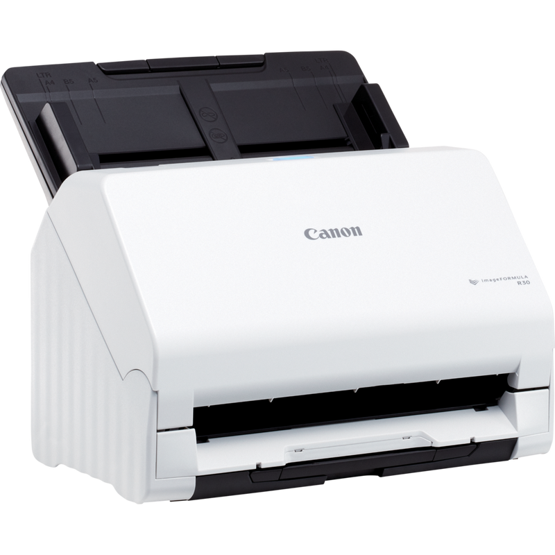 Canon imageFORMULA R30 Document Scanner Product Front left angled view