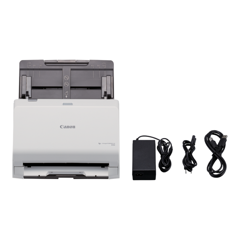 Canon imageFORMULA R30 Document Scanner Product What's in the box