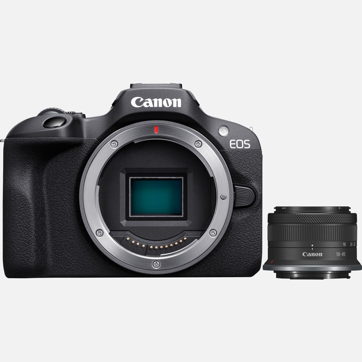 Appareil photo hybride Canon EOS R100 + objectif RF-S 18-45mm F4.5-6.3 IS STM