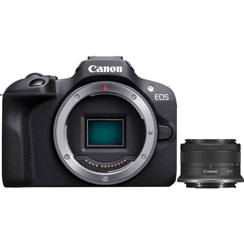 Buy Canon EOS R100 Systemkamera + RF-S 18-45mm F4.5-6.3 IS STM-Objektiv in  WLAN-Kameras — Canon Schweiz Shop