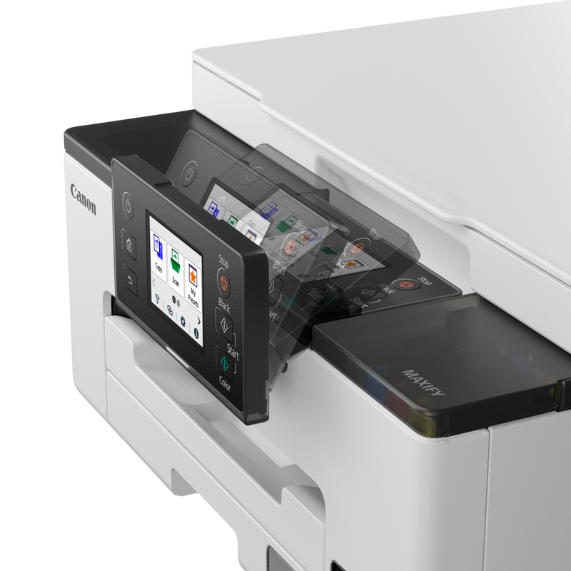 Canon MAXIFY GX1040 Wireless Colour 3-in-1 Refillable MegaTank Inkjet Printer adjustable touch screen