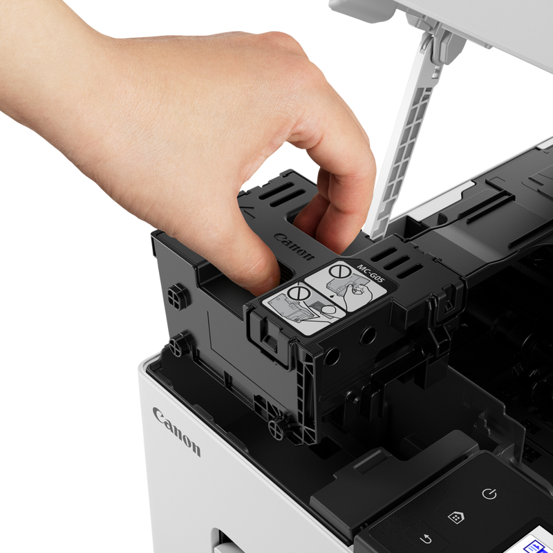 Canon MAXIFY GX1040 Wireless Colour 3-in-1 Refillable MegaTank Inkjet Printer installation of maintenance cartridge
