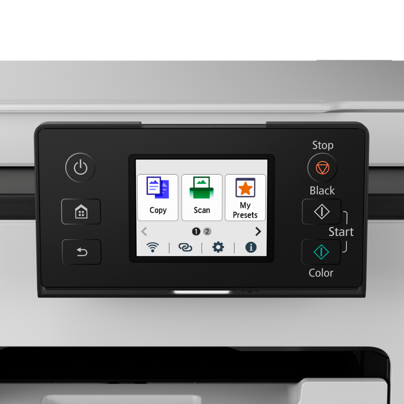 Canon MAXIFY GX1040 Wireless Colour 3-in-1 Refillable MegaTank Inkjet Printer Adjustable touch screen with customisation options