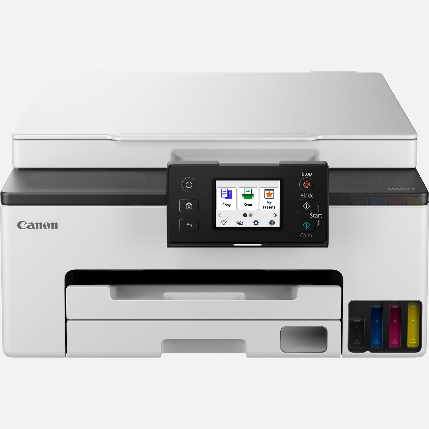 Imprimante jet d'encre MegaTank 3-en-1 rechargeable couleur sans fil Canon MAXIFY GX1050