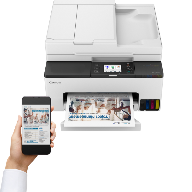 Canon MAXIFY GX2040 Wireless Colour All-in-One Refillable MegaTank Inkjet Printer Product wireless printing using a smartphone device