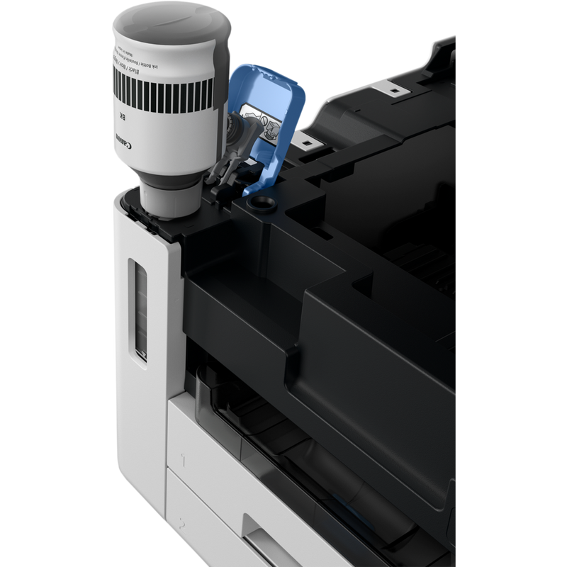 Canon MAXIFY GX5540 Wireless Colour Refillable MegaTank Inkjet Printer Black ink refilling using genuine canon ink bottle