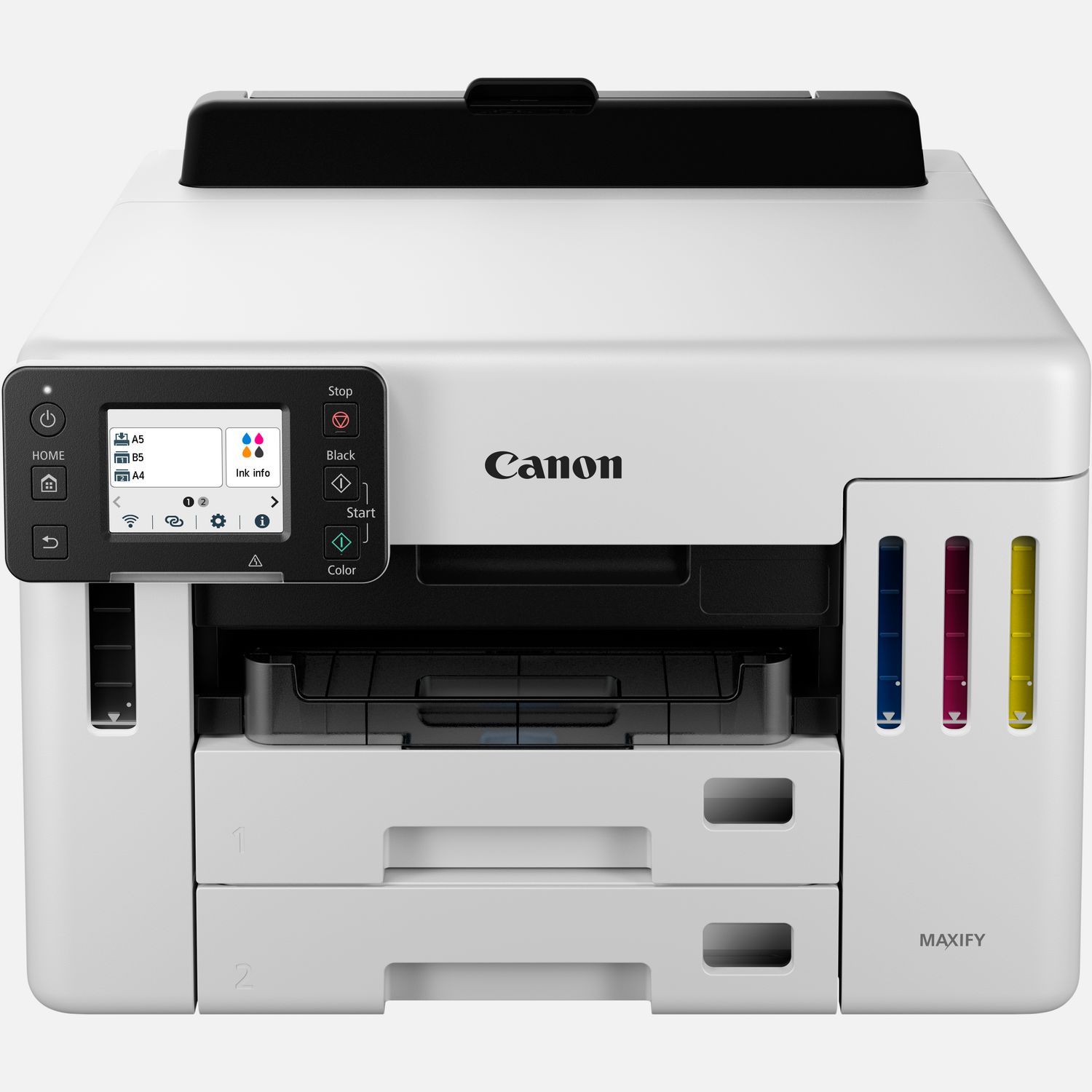 Imprimante jet d'encre MegaTank rechargeable couleur avec connexion sans fil Canon MAXIFY GX5550