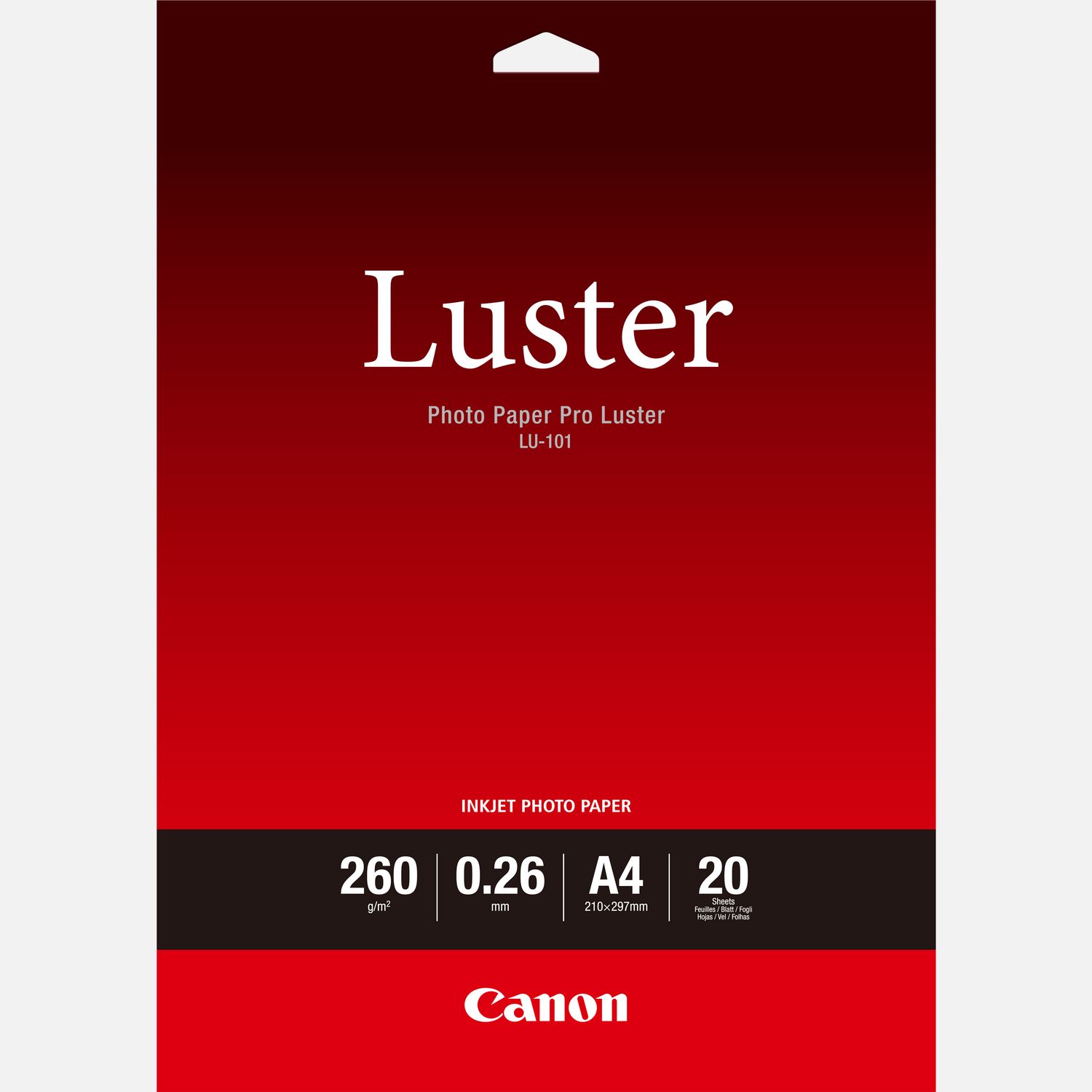 Carta fotografica Canon Luster PRO LU-101 A4 - 20 fogli