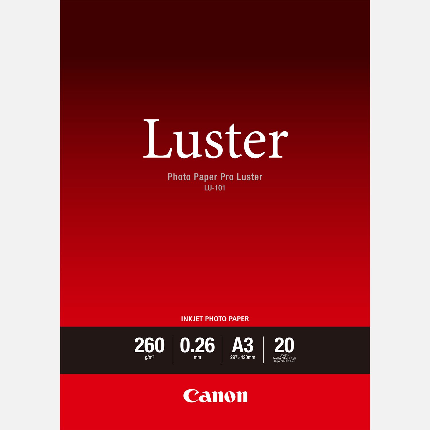 Carta fotografica Canon Luster PRO LU-101 A3 - 20 fogli — Canon