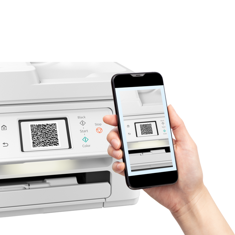 Canon PIXMA TS7740i Wireless Colour 3-in-1 Inkjet Photo Printer QR code scan using smartphone