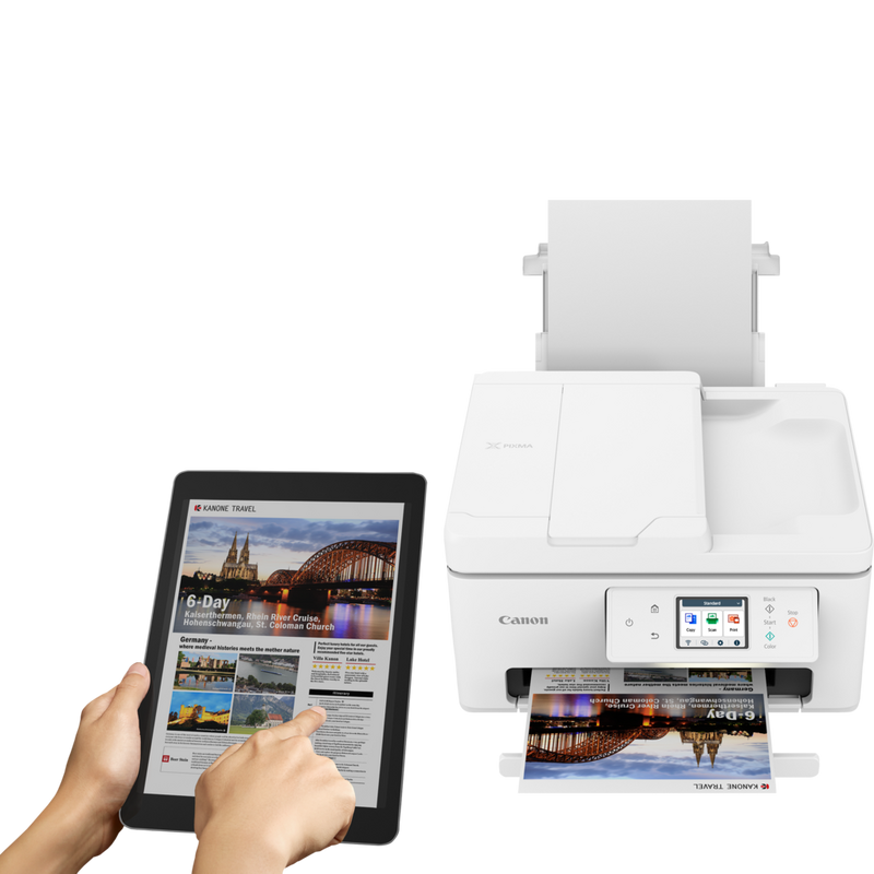 Canon PIXMA TS7740i Wireless Colour 3-in-1 Inkjet Photo Printer Wireless printing using tablet
