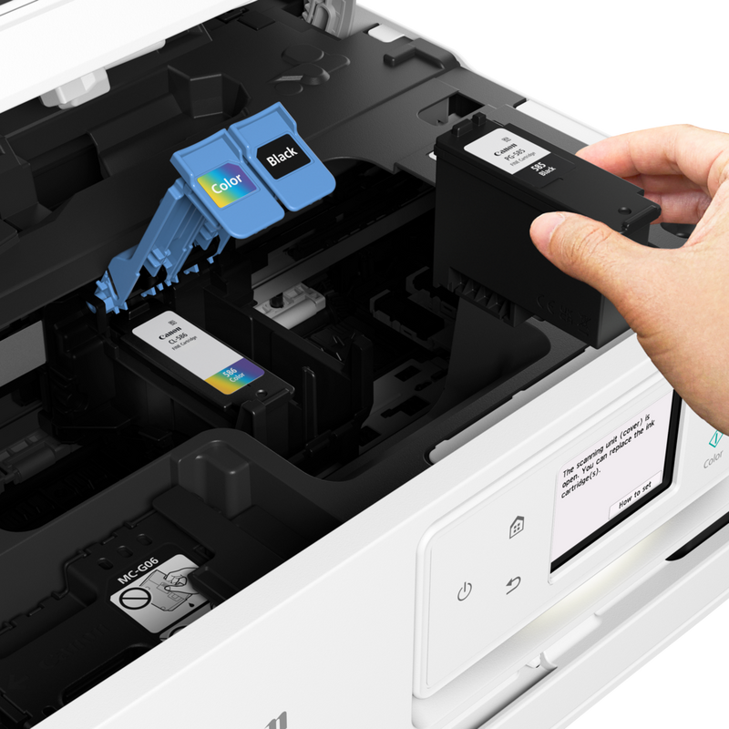 Canon PIXMA TS7740i Wireless Colour 3-in-1 Inkjet Photo Printer Installing back ink cartridge