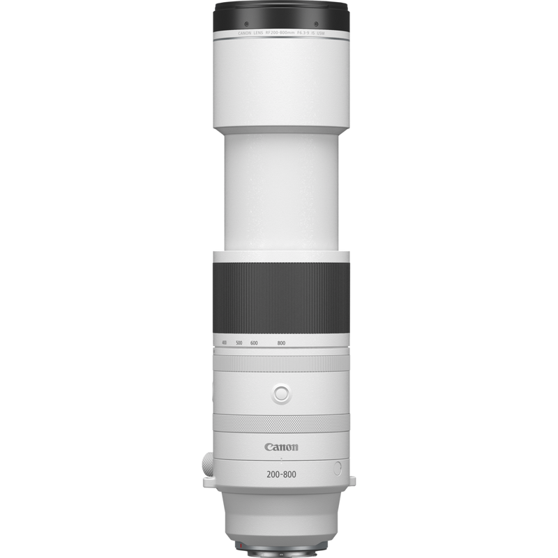 Canon RF 200-800mm F6.3-9 IS USM -objektiivi Näkymä tuotteesta avattuna edestä