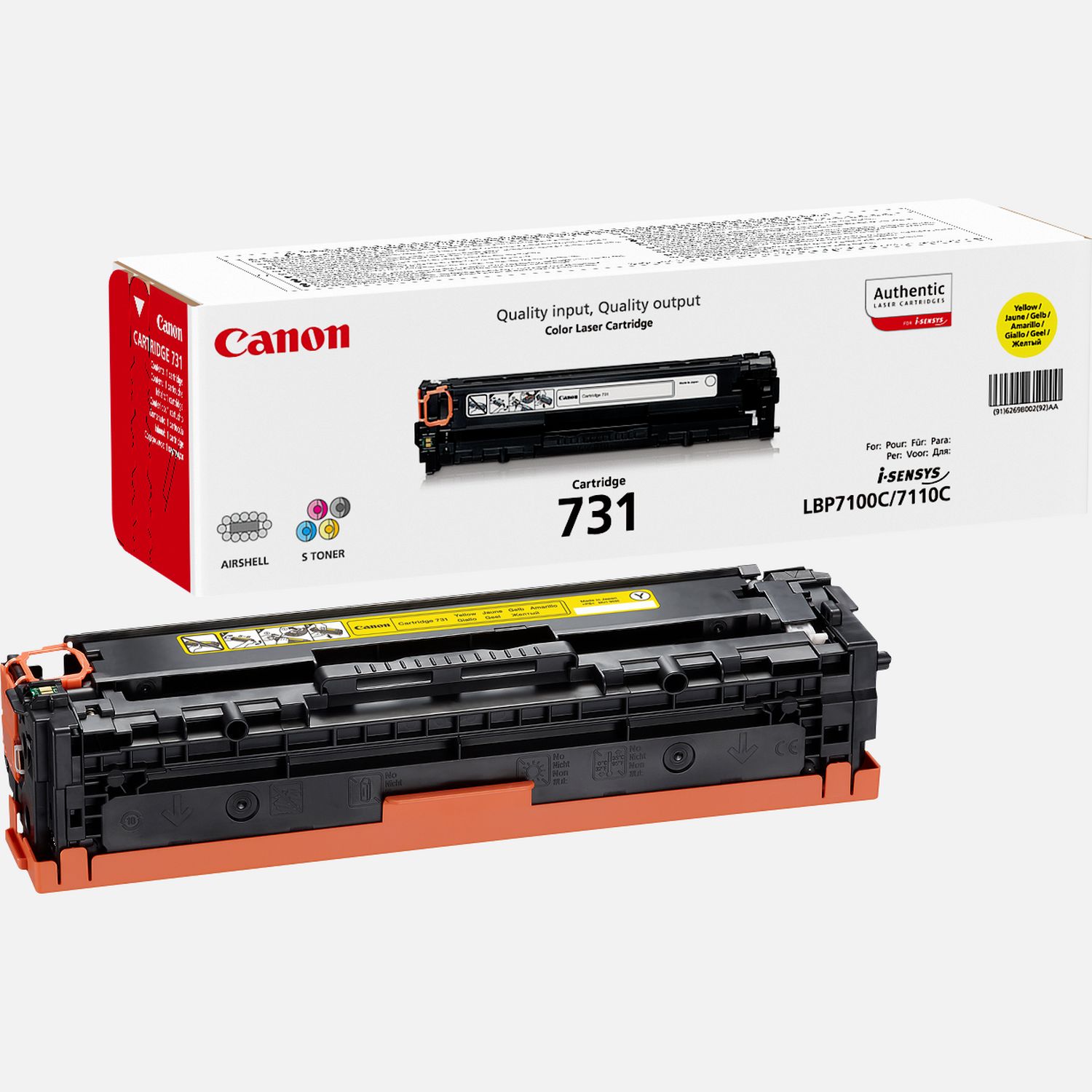 Cartouche toner jaune Canon 731Y