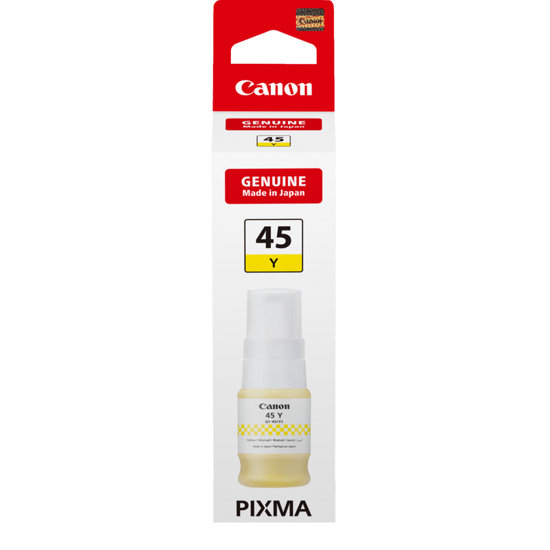 Canon GI-45Y Yellow Ink Bottle Product Package front view