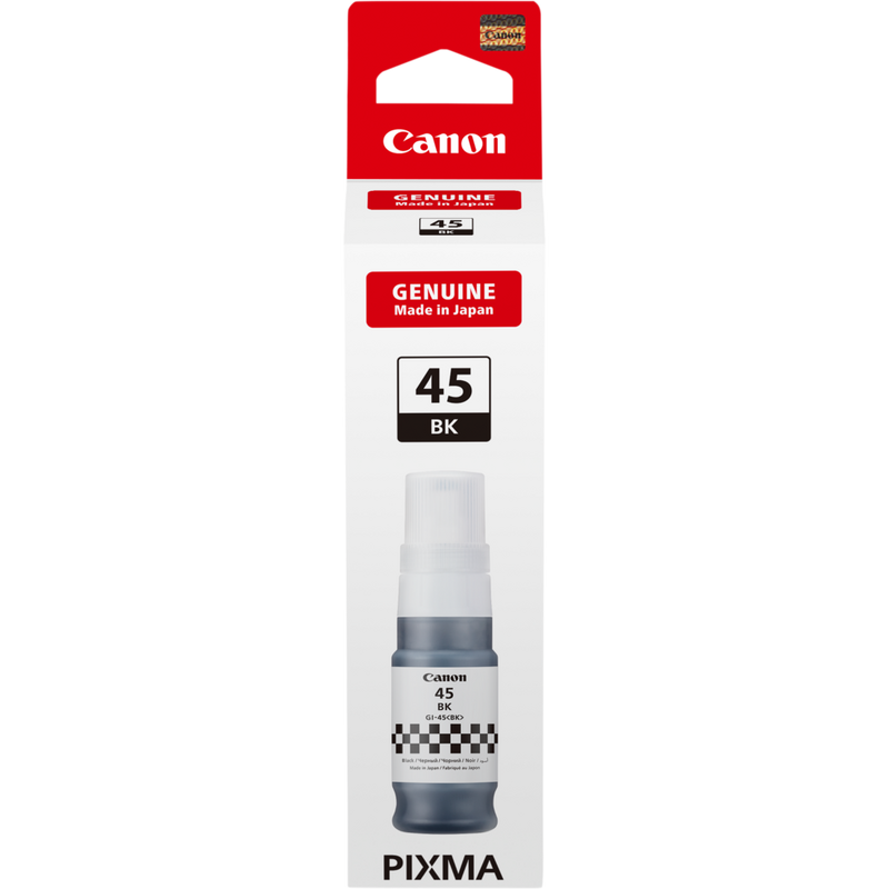 Canon GI-45BK Black Ink Bottle Product Package front view