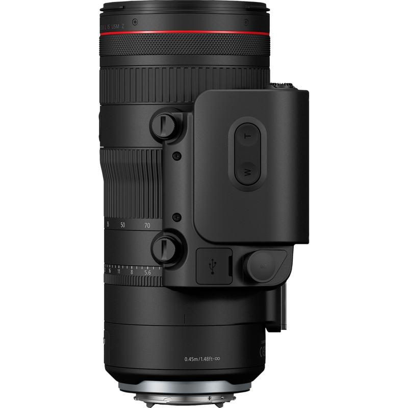 Adapter zaawansowanego zoomu Canon PZ-E2B Produkt zamocowany na obiektywie, widok z przodu