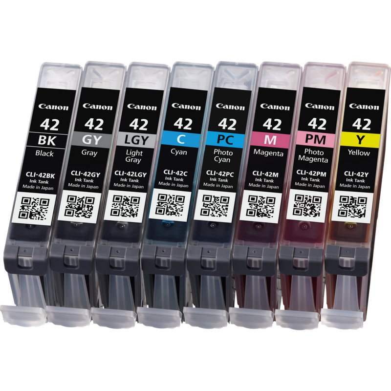 Canon CLI-42 BK/GY/LGY/C/M/Y/PC/PM 8 Ink Cartridge Multipack