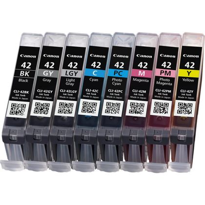 Canon Cli 42 Bk Gy Lgy C M Y Pc Pm 8 Ink Cartridge Multipack Canon Sweden Store