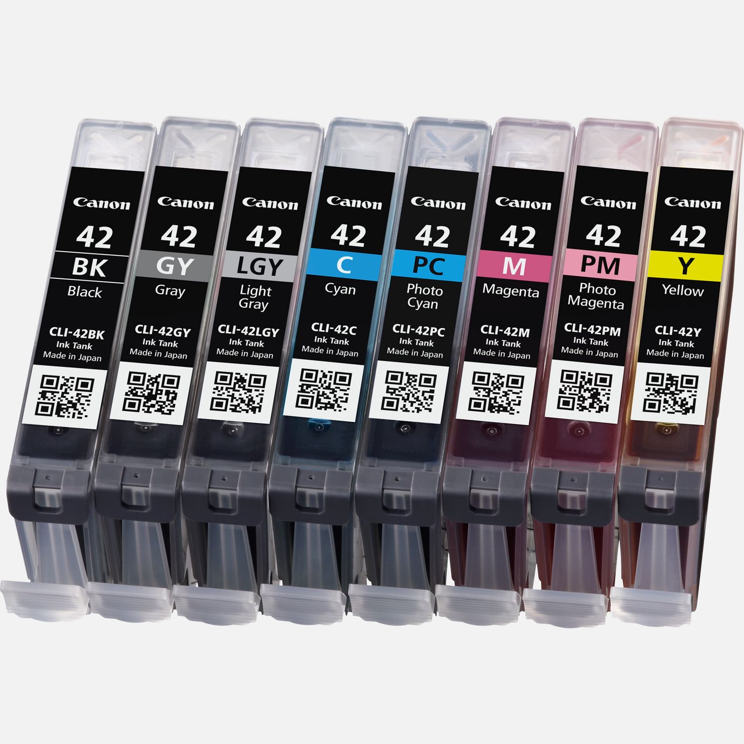 Multipack de 8 cartouche d'encre Canon CLI-42 BK/GY/LGY/C/M/Y/PC/PM